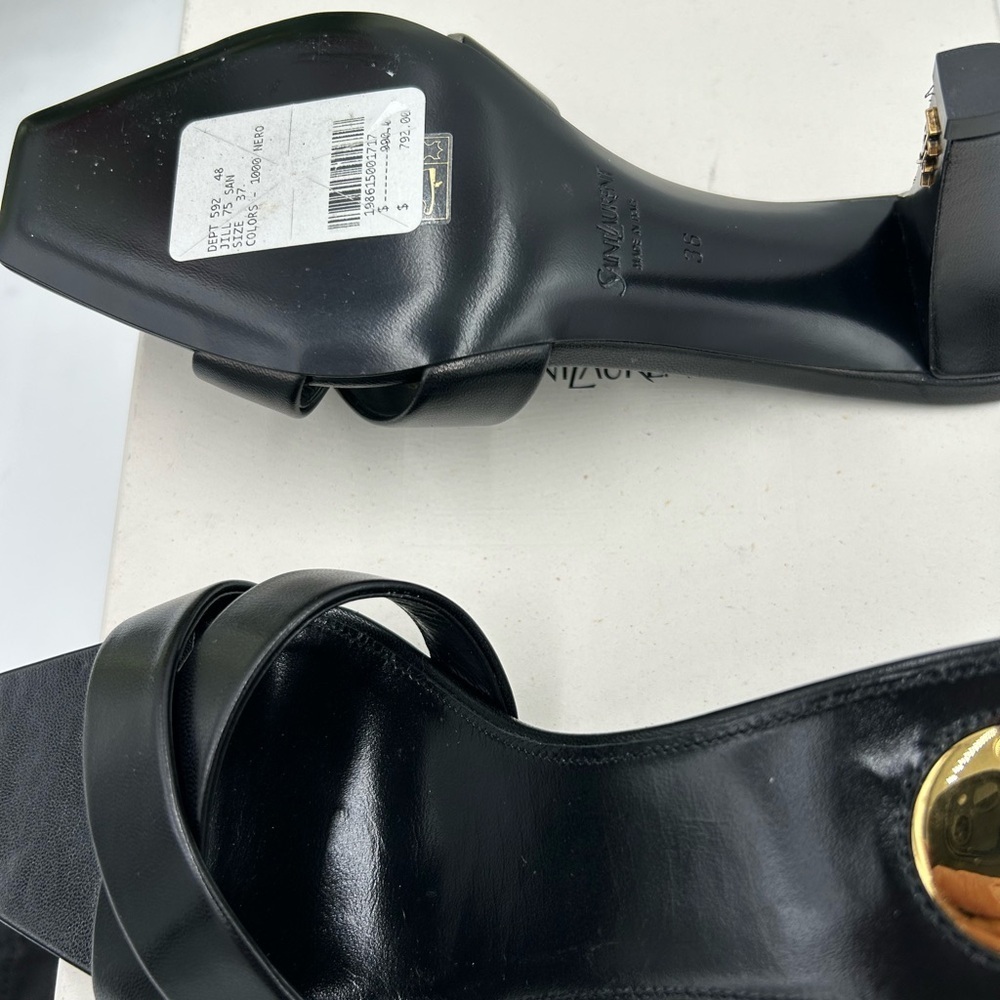 Women's Saint Laurent, Jill 75 leather mules size 36 made in Italy - Picture 8 of 12